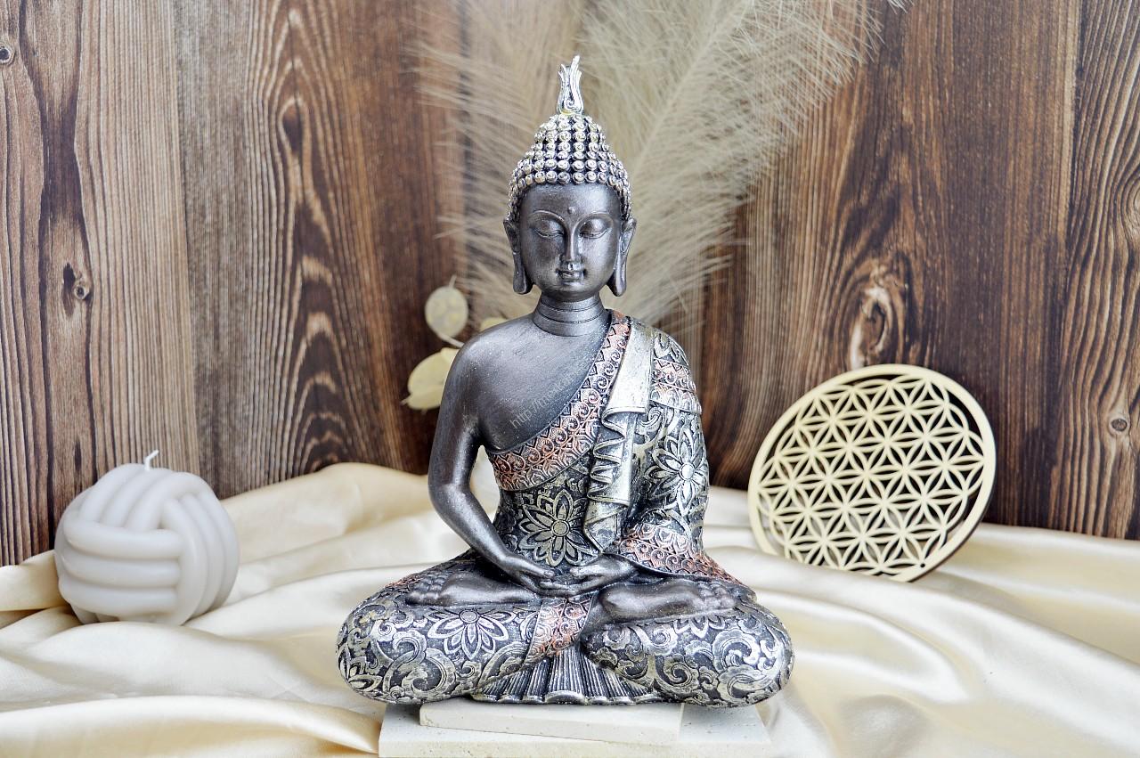Soška BUDHA - meditujúci 25cm (živica)