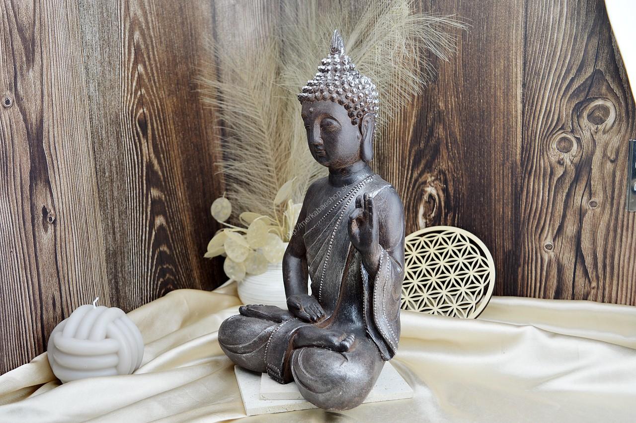 Soška BUDHA - meditujúci 31cm (živica) – Obrázok 2