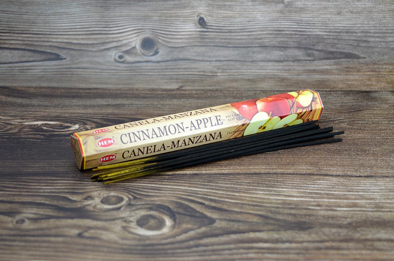 Vonné tyčinky - HEM- ŠKORICA-JABLKO 20 ks