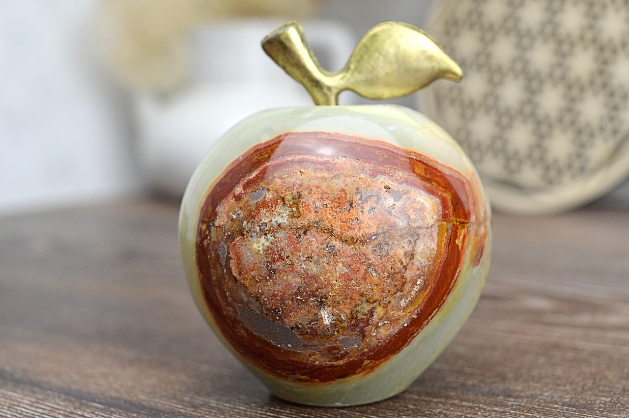 Jabĺčko Prosperity a Šťastia ZLATÝ ÓNYX / ARAGONIT stredné #2