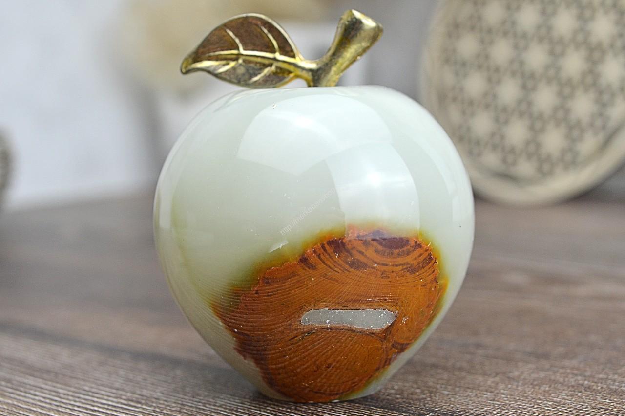 Jabĺčko Prosperity a Šťastia ZLATÝ ÓNYX / ARAGONIT stredné #3