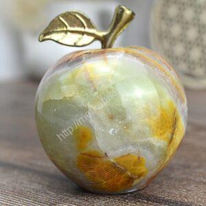 Jabĺčko Prosperity a Šťastia ZLATÝ ÓNYX / ARAGONIT stredné #4