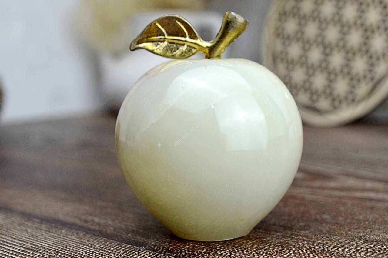 Jabĺčko Prosperity a Šťastia ZLATÝ ÓNYX / ARAGONIT stredné #6