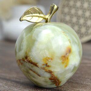 Jabĺčko Prosperity a Šťastia ZLATÝ ÓNYX / ARAGONIT stredné #7