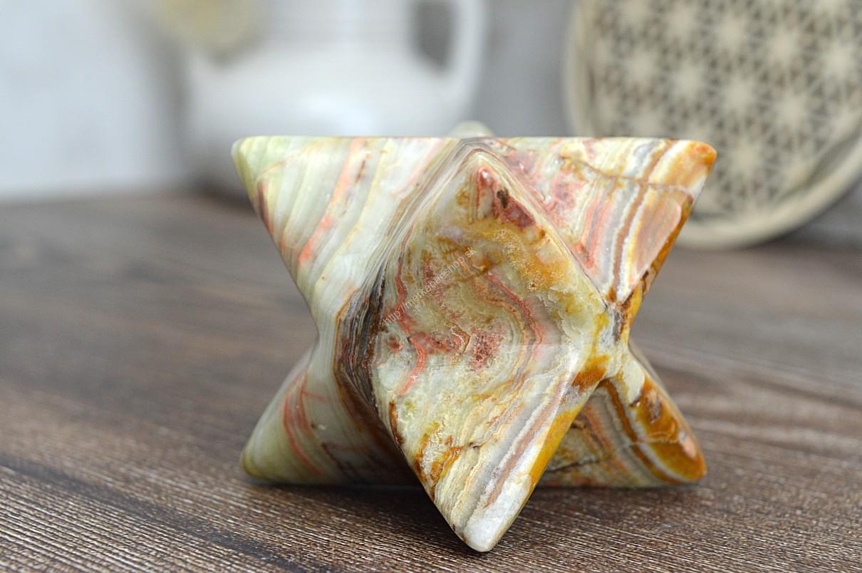 MERKABA z ÓNYXU/ARAGONITU #2 - 9cm – Obrázok 2