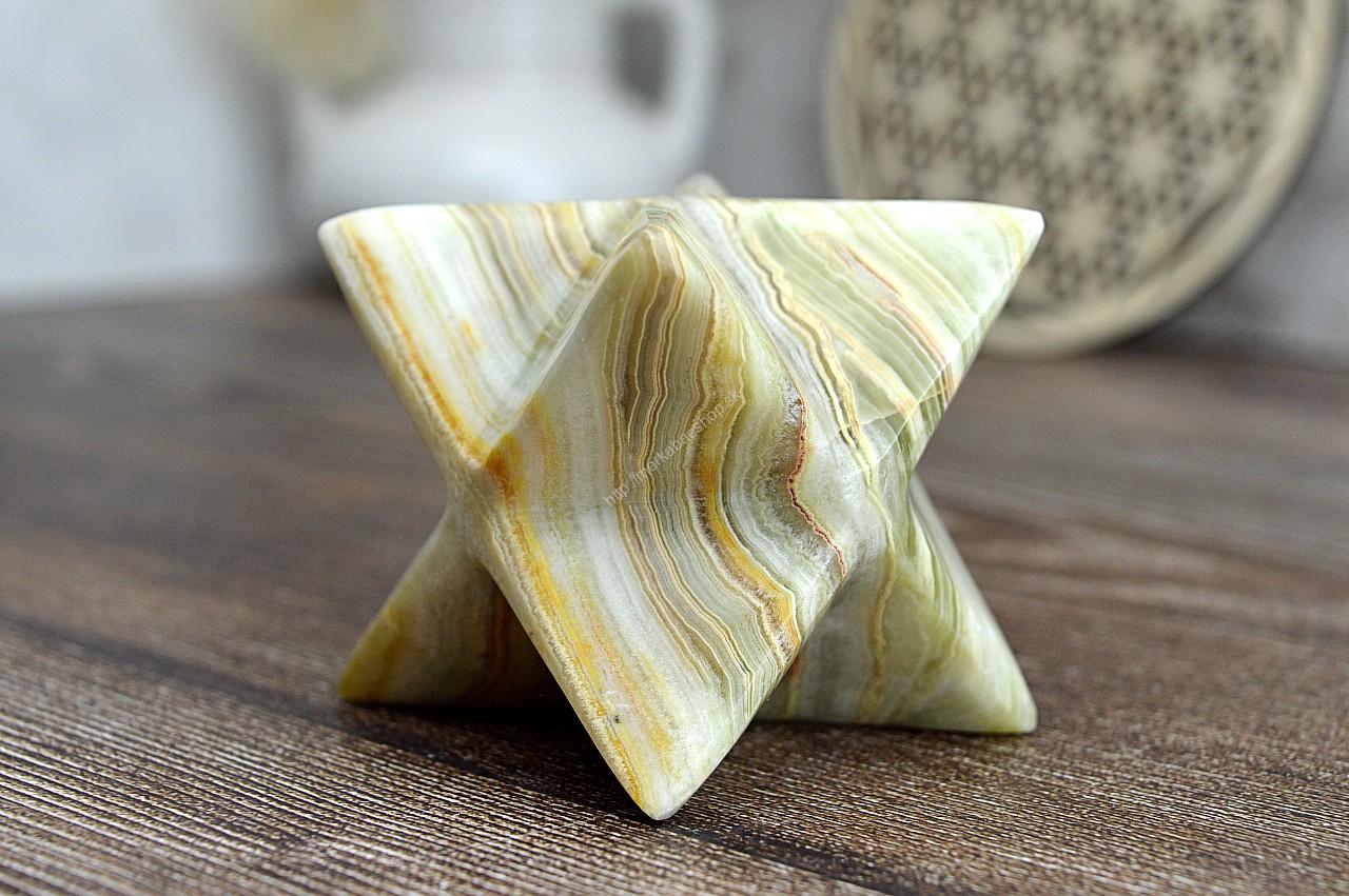 MERKABA z ÓNYXU/ARAGONITU #5 - 9cm – Obrázok 2