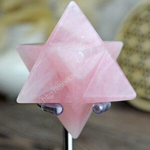 Merkaba z  RUŽENÍNU 6,7 cm - Ochrana, Otvorenie srdca, Sebaláska