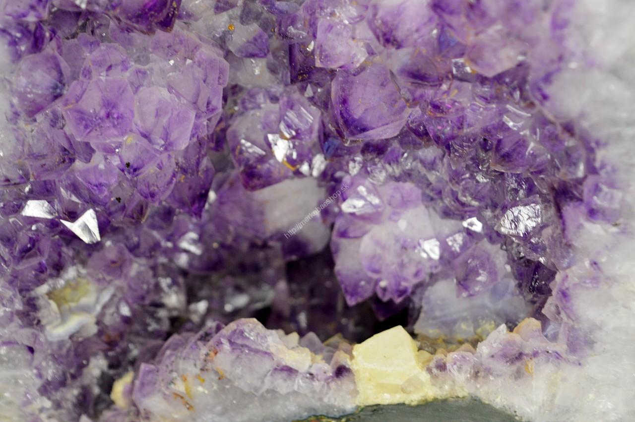 AMETYSTOVÁ Geóda s KALCITOM 10,77 kg - Radosť, Vzťahy, Intuícia, Rovnováha, pokojný Spánok – Obrázok 3