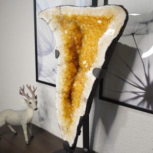 Geóda z CITRÍNU 11,2 kg- Hojnosť, Radosť, Šťastie, Zdravé trávenie, Znižuje Strach a Obavy