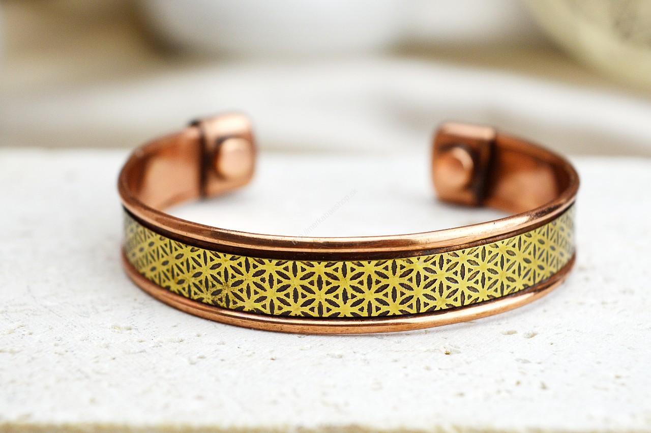 Magnetický medený náramok kvet života #2 – Obrázok 3