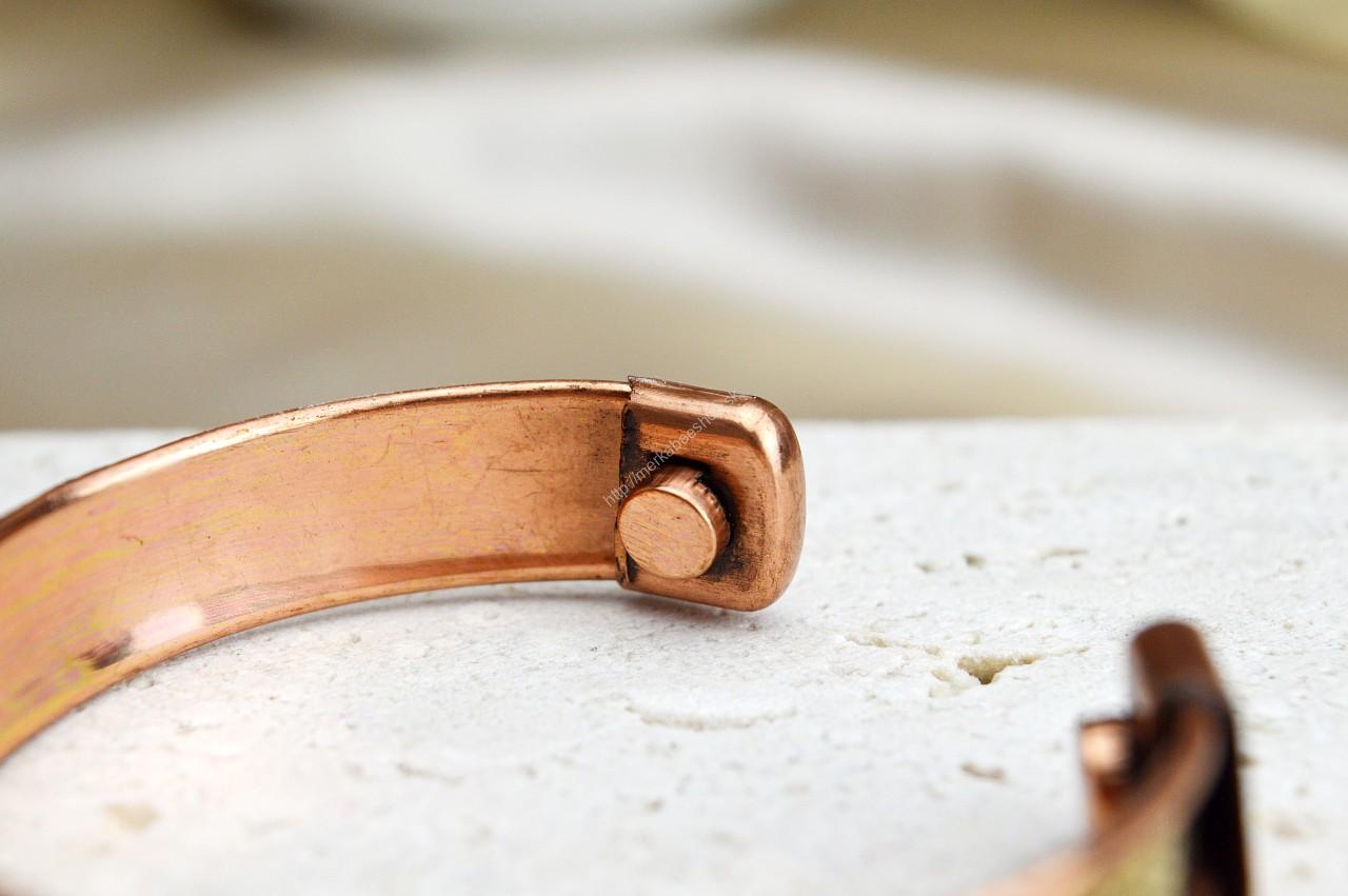 Magnetický medený náramok kvet života #2