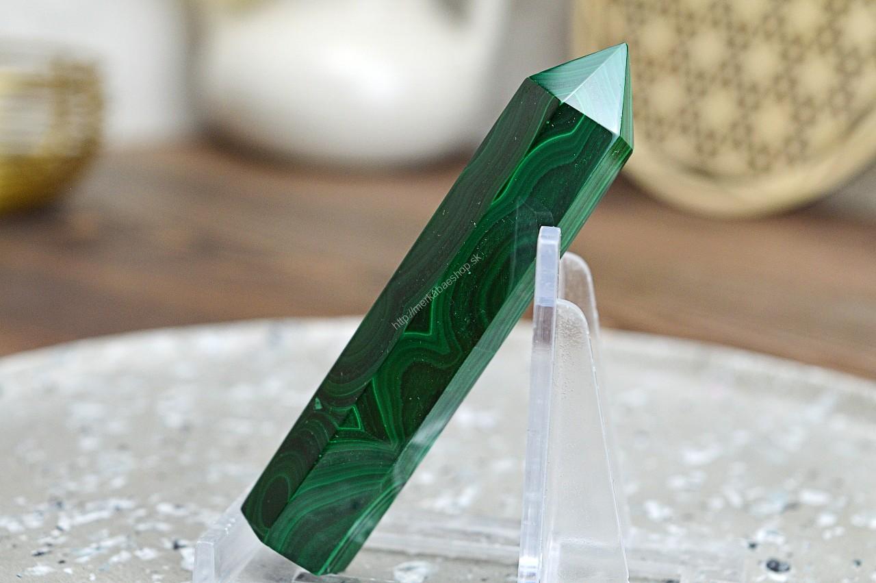 Obelisk MALACHIT #3 - Pohlcuje negatívne Energie a Jedy, Čistí Čakry, Otvára srdce, Ochrana, Premena – Obrázok 2