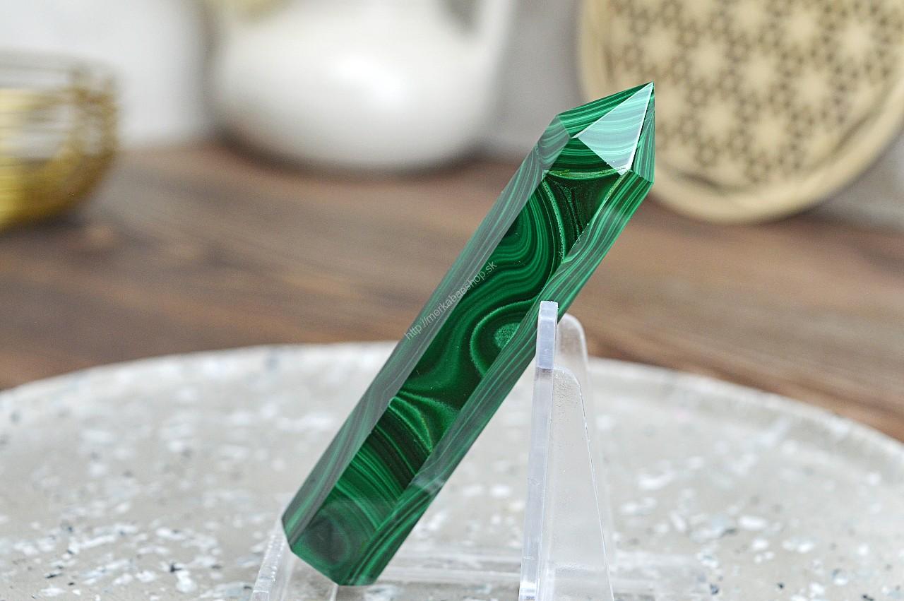 Obelisk MALACHIT #4 - Pohlcuje negatívne Energie a Jedy, Čistí Čakry, Otvára srdce, Ochrana, Premena – Obrázok 2