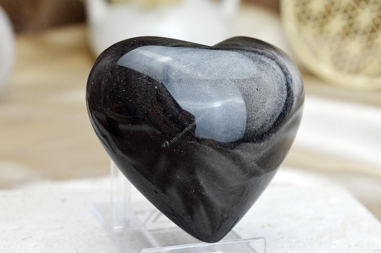 SRDCE Manifestácie a Ochrany z OBSIDIÁNU Strieborného AAA kvalita – Obrázok 2