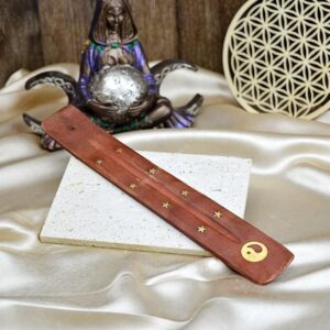 Drevený stojan na vonné tyčinky - Jin Jang