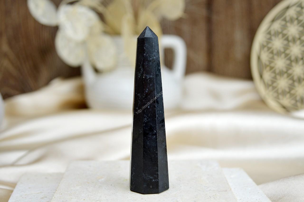 Generátor/Obelisk ČIERNY TURMALÍN/SKORYL #3 – Ochrana, Očista od toxickej energie, Zmierňuje stres a strach
