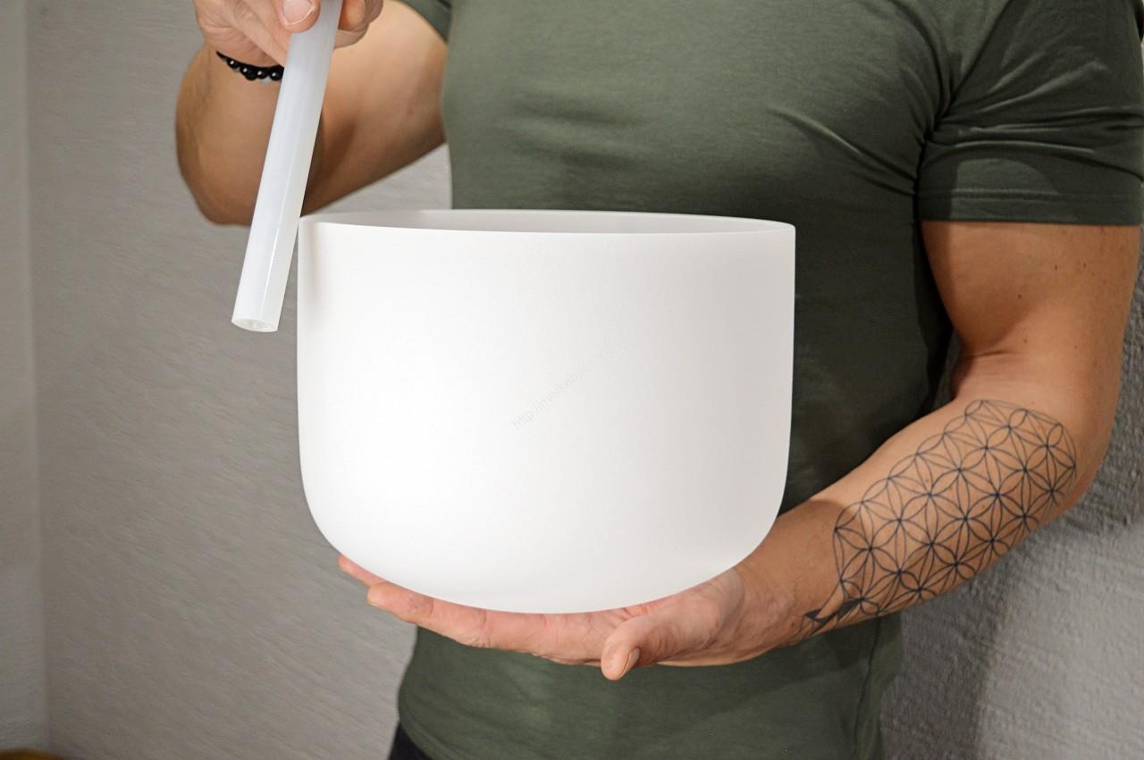 Krištáľové spievajúce misy Čakrová sada 7 misiek 432 Hz (25-30cm)