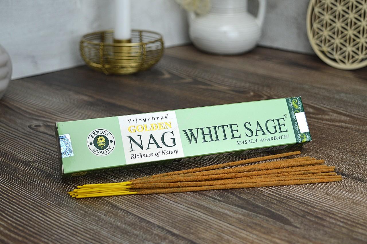 Vonné tyčinky -Vijayshree Golden Nag Biela šalvia