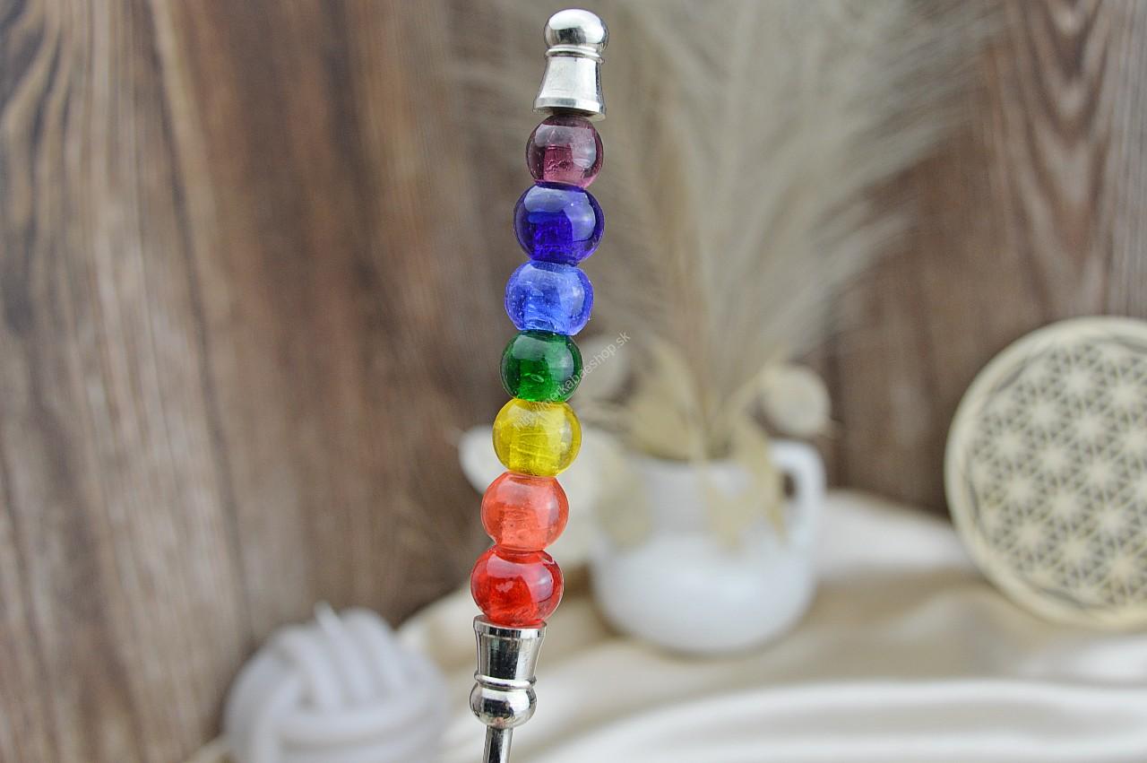 Čakrové ZAHÁŠADLO na sviečky z nehrdzavejúcej ocele strieborné