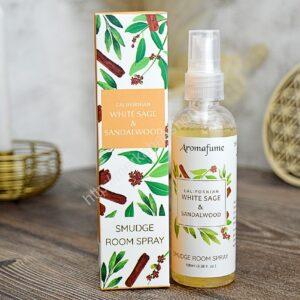 AURA Sprej BIELA ŠALVIA a SANTALOVÉ DREVO 100ml- Očista, Ochrana, Navýšenie Vibrácií, Upokojenie