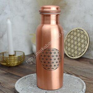 MEDENNÁ FLAŠA na vodu KVET ŽIVOTA 700ml