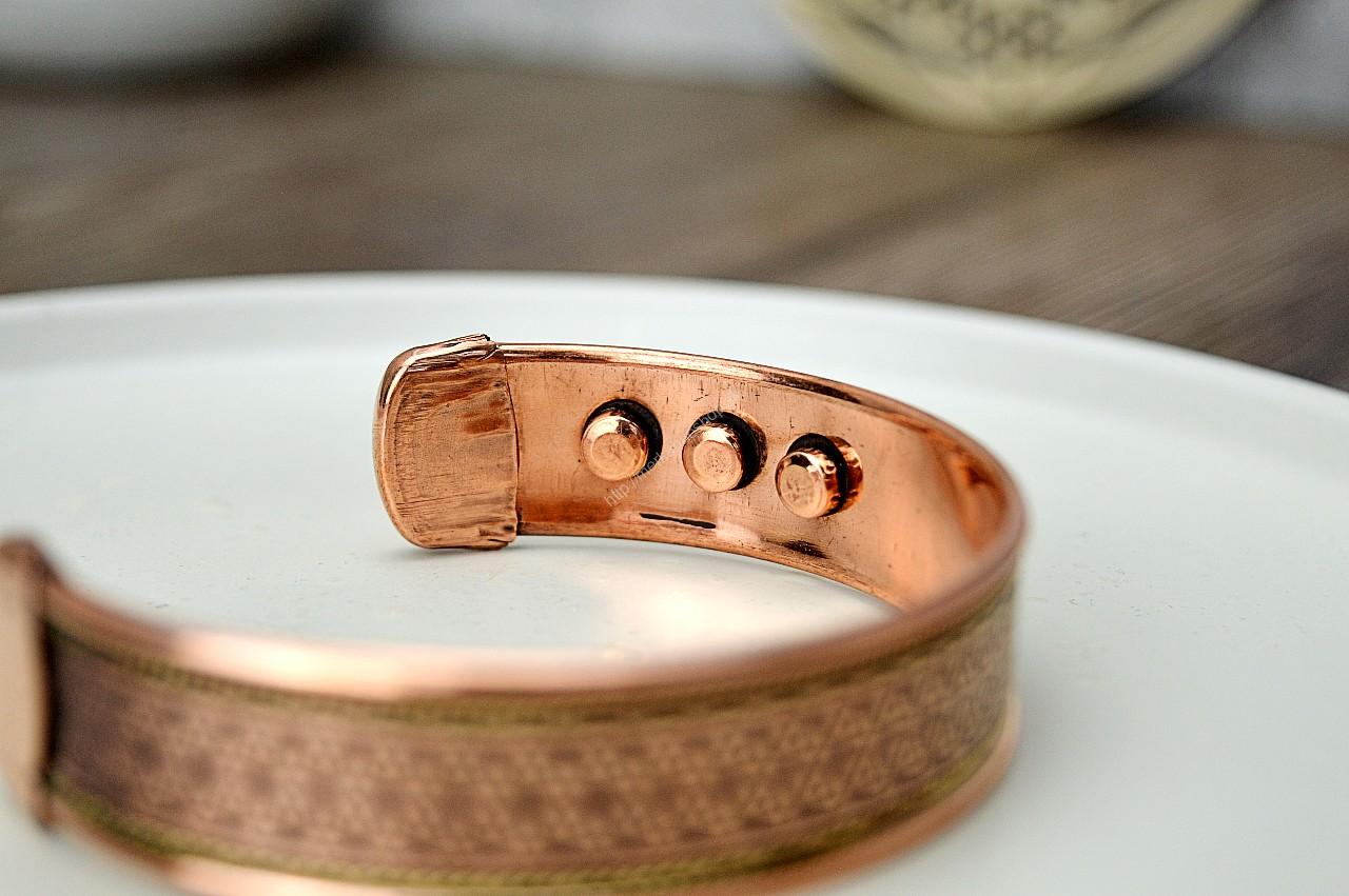 Magnetický medený náramok kvet života #1 – Obrázok 3