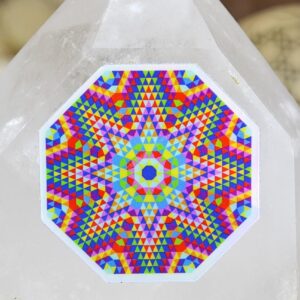 Holografická nálepka / Energetický hologram Fibonacciho postupnosť LÁSKA/OCHRANA