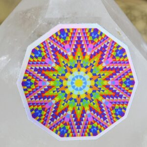 Holografická nálepka / Energetický hologram Fibonacciho postupnosť RADOSŤ/OCHRANA