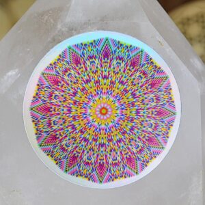 Holografická nálepka / Energetický hologram Fibonacciho postupnosť REGENERÁCIA/OCHRANA