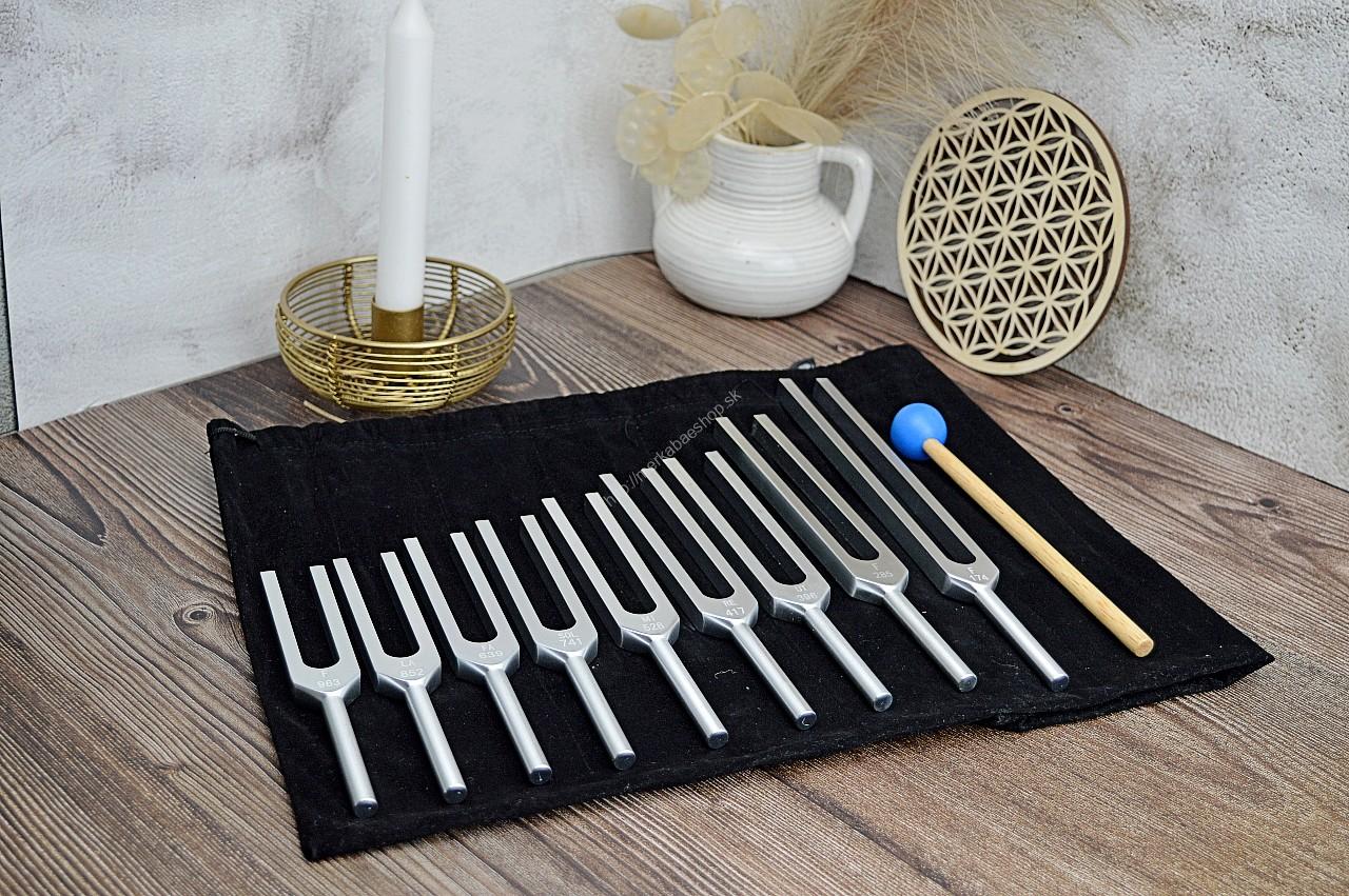 Terapeutická sada Ladičiek SOLFEGGIO - 9 frekvencii + gong a obal