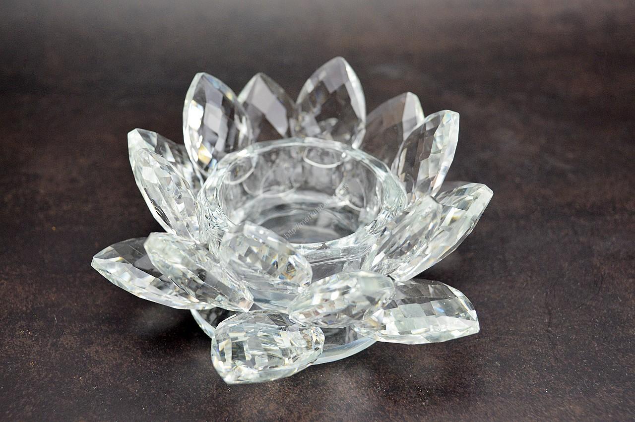 KRYŠTÁLOVÝ LOTOS svietnik – Obrázok 4