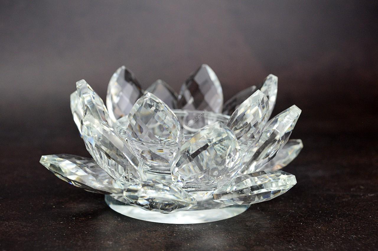 KRYŠTÁLOVÝ LOTOS svietnik