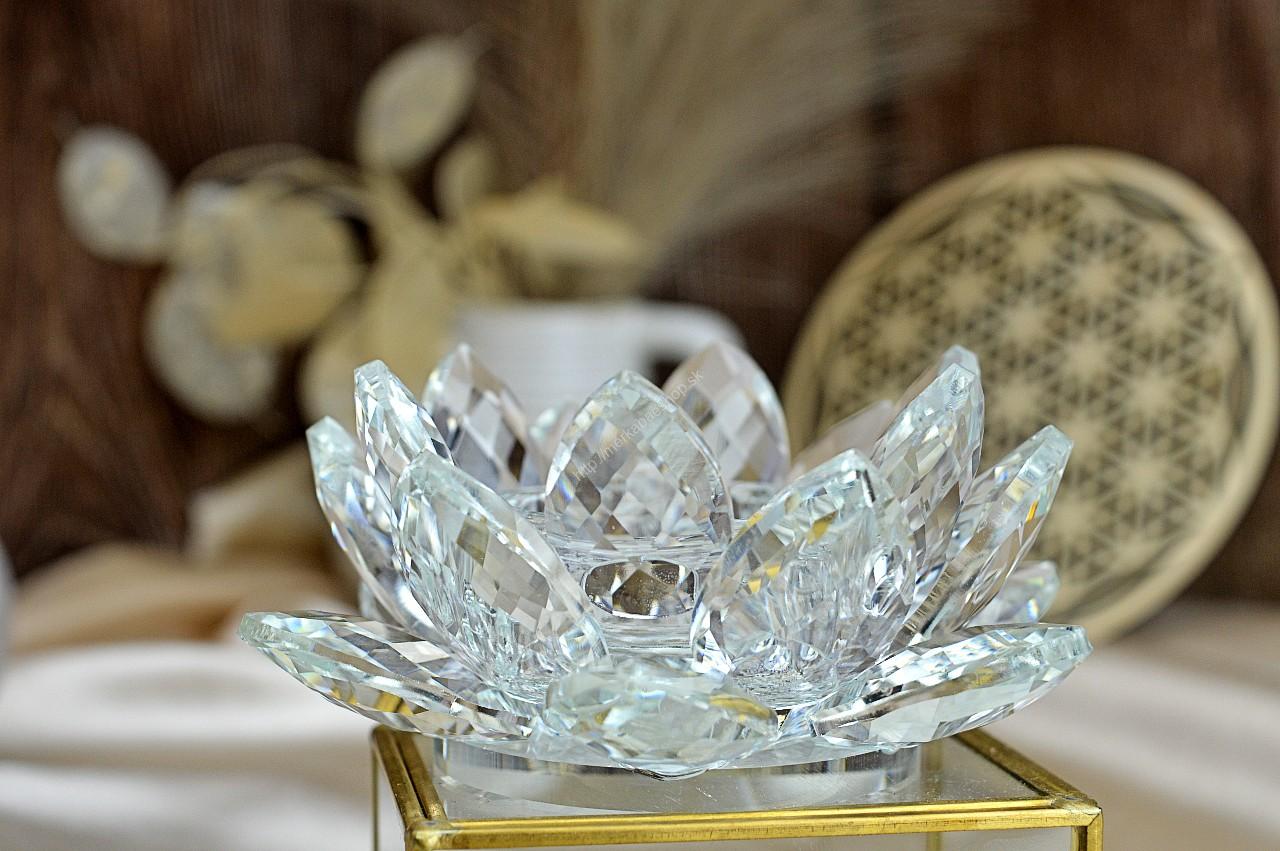 KRYŠTÁLOVÝ LOTOS svietnik – Obrázok 3