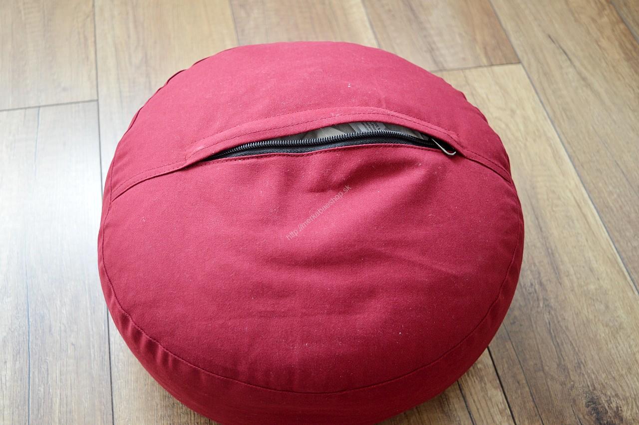 Meditačný vankúš Kvet života rubínovo červená – Obrázok 3