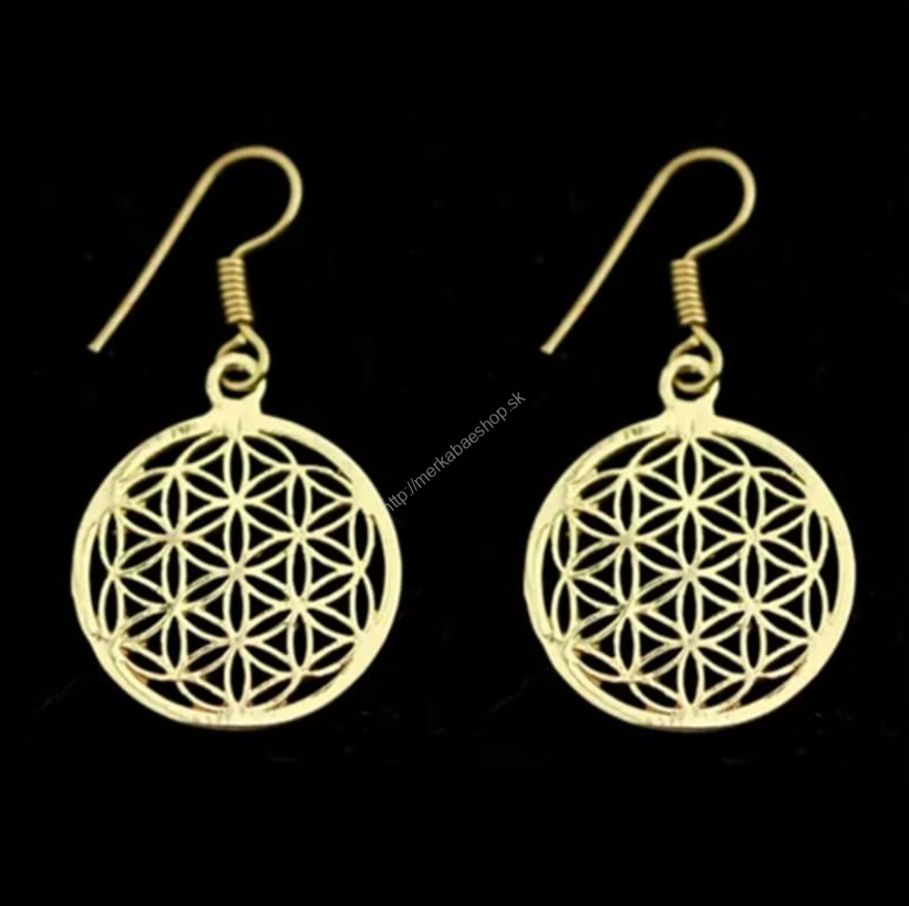 Náušnice Kvet Života - Zlaté