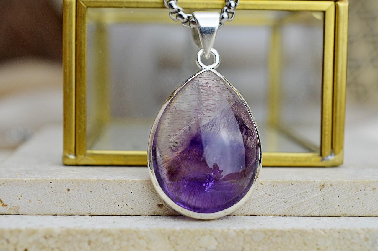 Strieborný prívesok SUPER 7 #1 Vyváženie čakier, Intuícia, Duchovno, Jasná myseľ, Oslobodenie – Obrázok 2