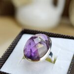 Strieborný Prsteň AMETRÍN #2 fazetovaný – Jednota, Duchovná ochrana, Harmónia