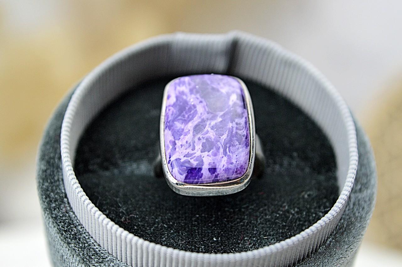 Prsteň ČAROIT #1 Ag925/1000 – Intuícia, Ochrana, Vysoko spirituálna energia, Nadstavenie Hraníc – Obrázok 2