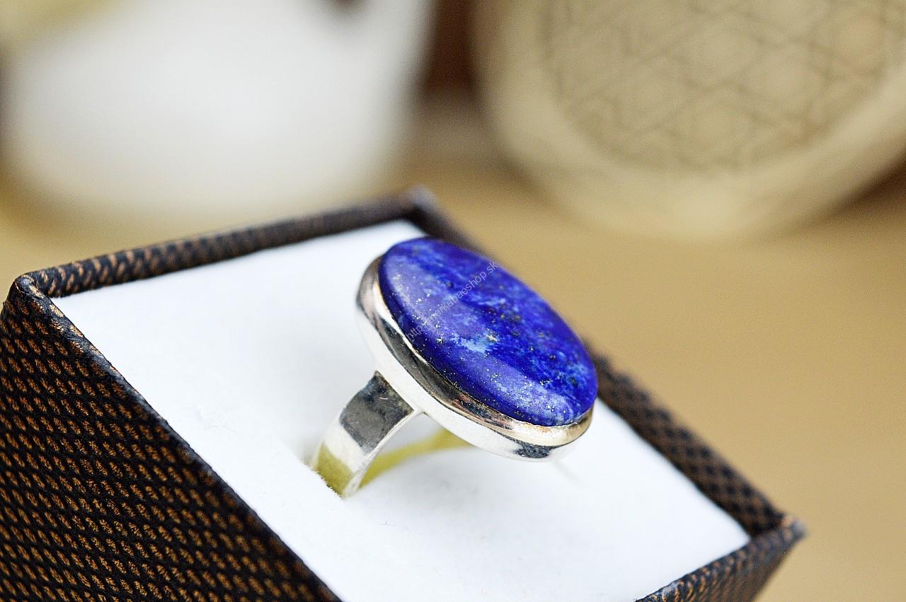 Prsteň Lapis Lazuli (Lazurit) Ag925/1000 sebavedomie, nadhľad, intuícia