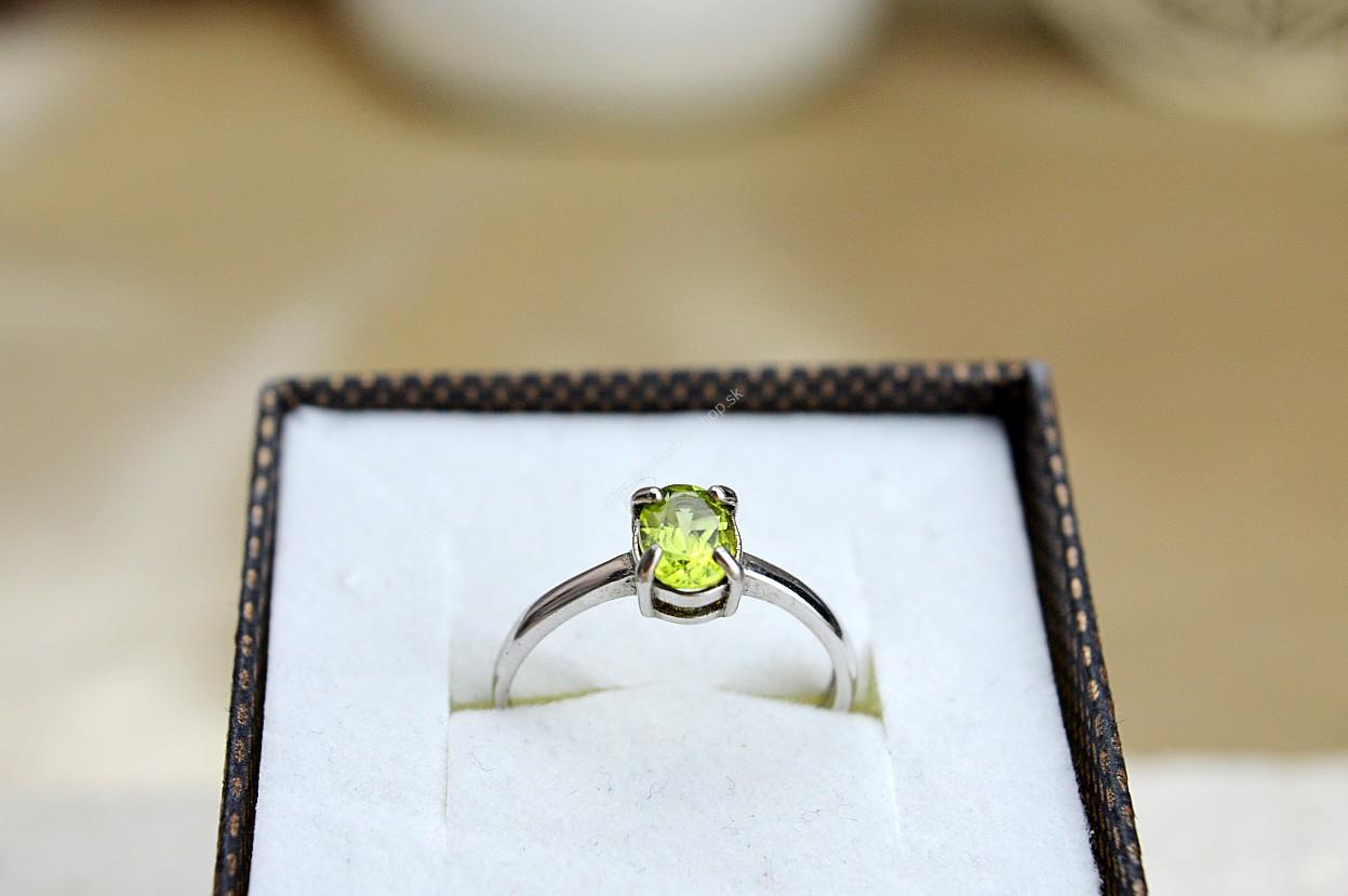 Strieborný prsteň OLIVÍN/PERIDOT #3 - Láska, Prosperita, Zdravie, Radosť, Otvorenie Srdca – Obrázok 3