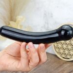 Yoni masážna Palička OBSIDIÁN ČIERNY 18cm