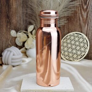 MEDENNÁ FLAŠA na vodu Leštená 700ml