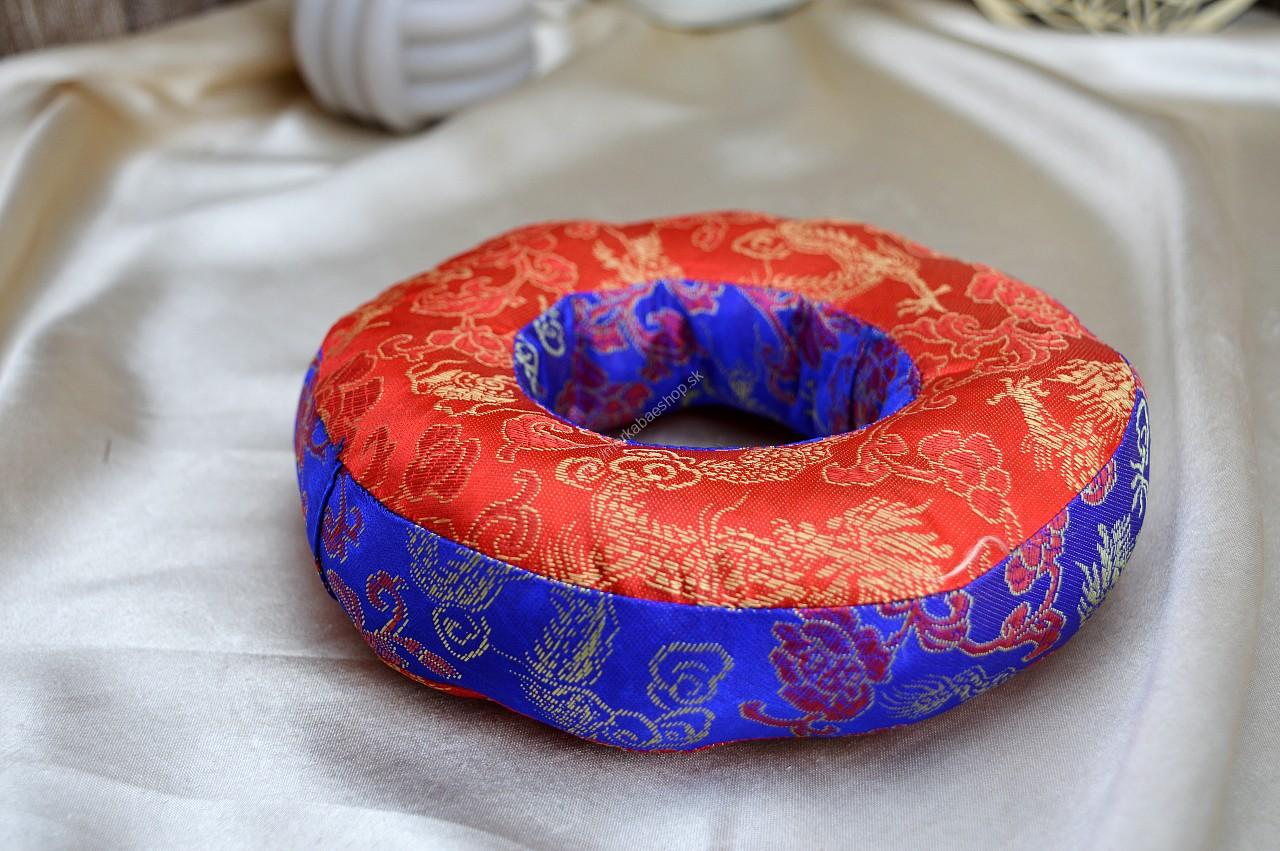 Leštená ručne tepaná Tibetská spievajúca miska 19 cm + gong a vankúšik – Obrázok 3