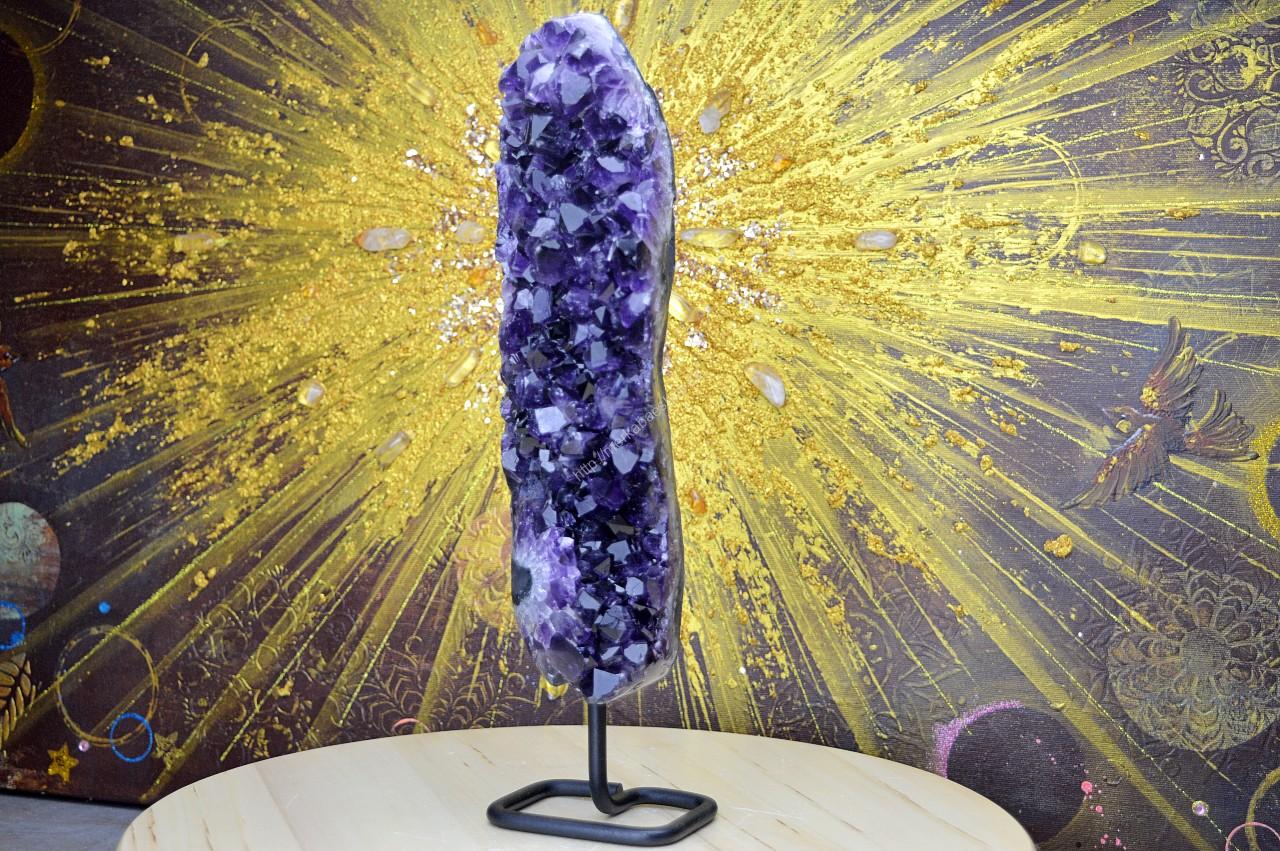 AMETYSTOVÁ drúza na kovovom podstavci #3-2,82kg- Božskosť, Intuícia, Rovnováha, pokojný Spánok AAA Kvalita – Obrázok 3