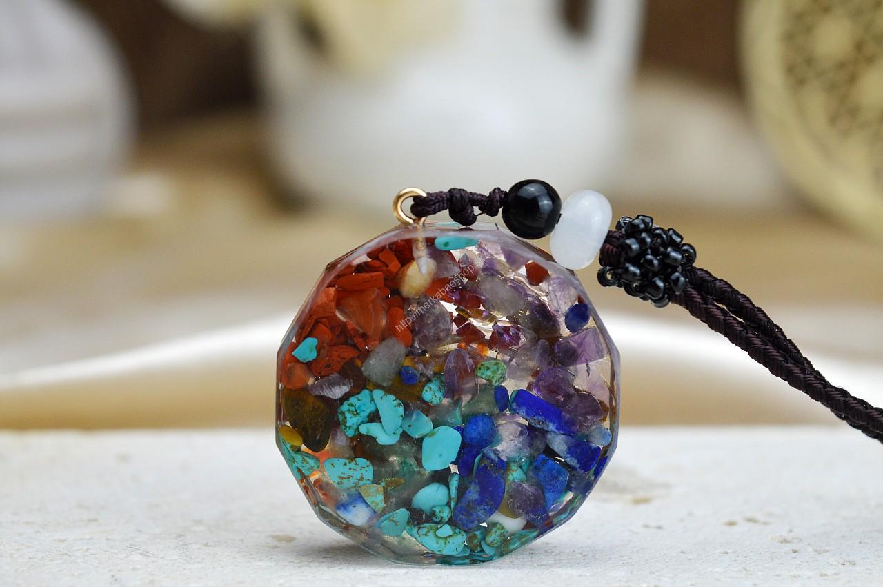 Orgonitový energetický čakrový OCHRANNÝ Amulet HÓROVO OKO (Ochrana, zdravie, energia) – Obrázok 4