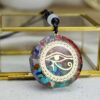 Orgonitový energetický  čakrový OCHRANNÝ Amulet HÓROVO OKO (Ochrana, zdravie, energia)