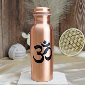 MEDENNÁ FLAŠA ÓM na vodu Leštená 750ml