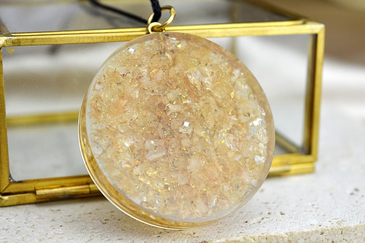 Orgonitový energetický OCHRANNÝ Amulet s CITRÍNOM (Ochrana, Hojnosť, Šťastie, Energia) – Obrázok 4