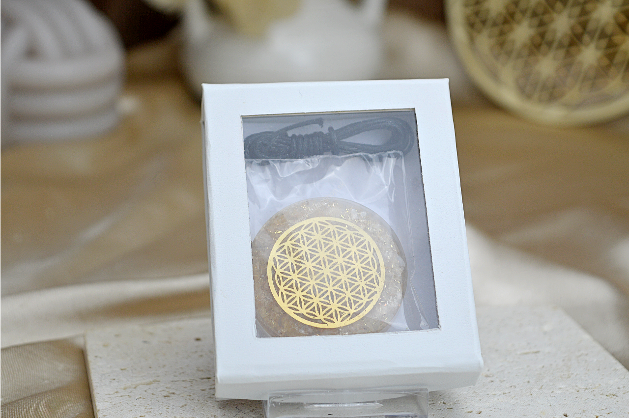 Orgonitový energetický OCHRANNÝ Amulet s CITRÍNOM (Ochrana, Hojnosť, Šťastie, Energia)