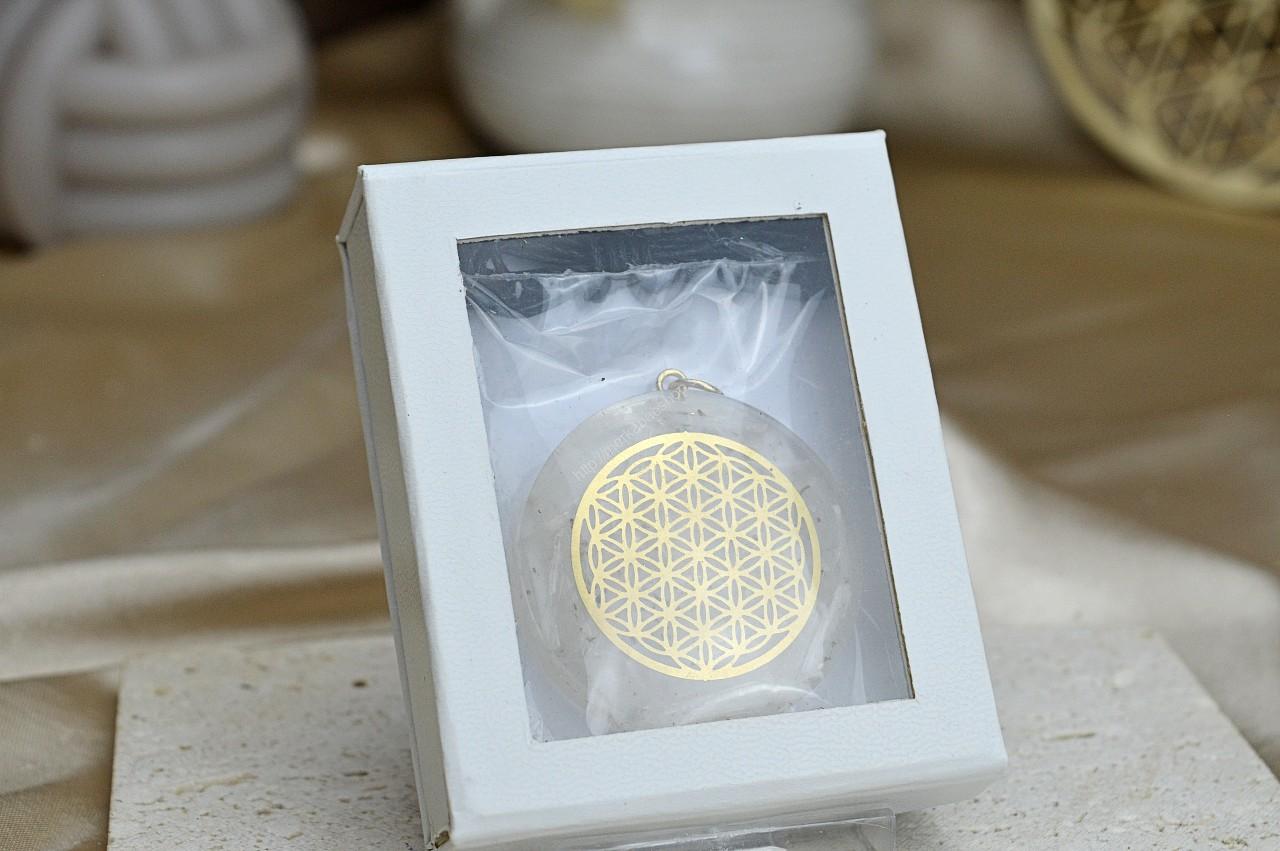 Orgonitový energetický OCHRANNÝ Amulet Kvet Života so SELENITOM (Ochrana, Harmonizácia, Anjeli, Energia) – Obrázok 4